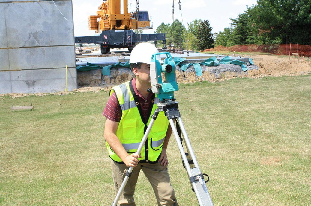 surveying land