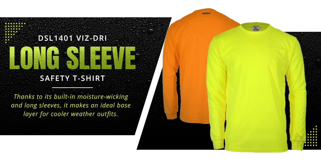 DOME75 Dynamic Series DSL1401 Viz-Dri Long Sleeve Safety Shirt
