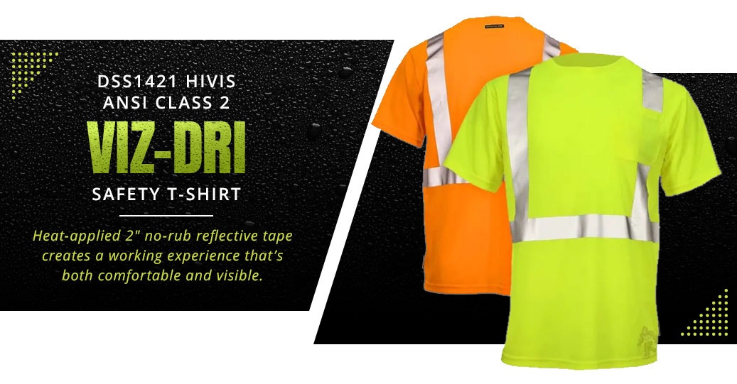 DOME75 Dynamic Series DSS1421 HiVis ANSI Class 2 Viz-Dri Safety T-Shirt