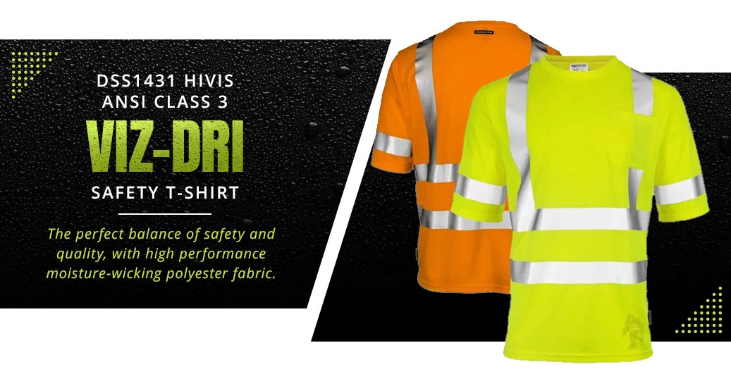 DOME75 Dynamic Series DSS1431 HiVis ANSI Class 3 Viz-Dri Safety T-Shirt
